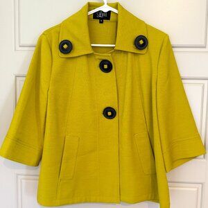 Cute Modern Luii Coat Women's Green Spring Jacket Medium 3/4 Sleeve